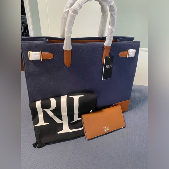 Ralph Lauren Tan and Black Wallet
